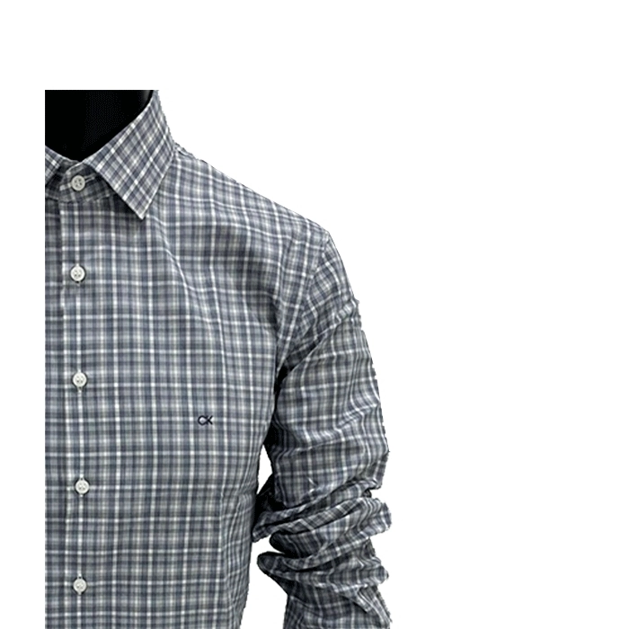 Camisa a Cuadros Azules Slim Fit Camisa a Cuadros Azules Slim Fit