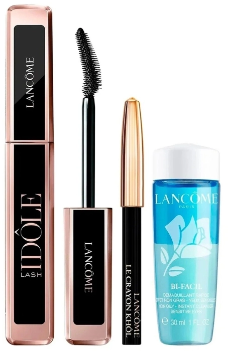 Set Idôle Lash Lifting Voluminizing Mascara + Bi-Facil 30ml + Le Crayon Khol