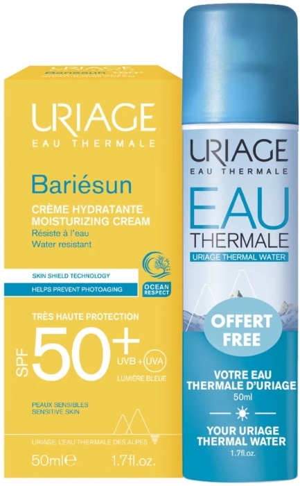 Set Bariésun Crema SPF50+ 50ml + Spray Agua Termal 50ml