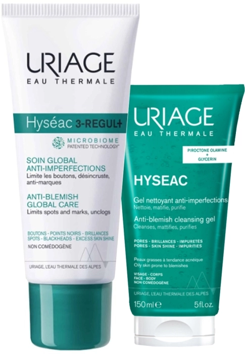 Set Hyseac 3-Regul+ Soin Global Anti-imperfections 40ml + Gel Nettoyant 50ml Set Hyseac 3-Regul+ Soin Global Anti-imperfections 40ml + Gel Nettoyant 50ml