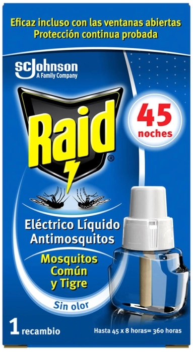 Antimosquitos Eléctrico Líquido 45 Noches Sin Olor 1 Recambio Antimosquitos Eléctrico Líquido 45 Noches Sin Olor 1 Recambio