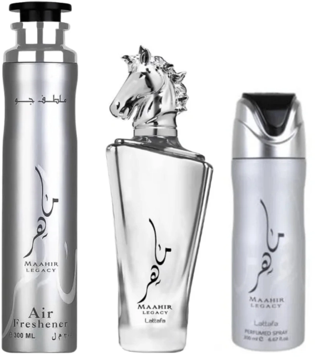 Set Maahir Legacy 100ml + Air Freshener 300ml + Perfumed Spray 200ml Set Maahir Legacy 100ml + Air Freshener 300ml + Perfumed Spray 200ml