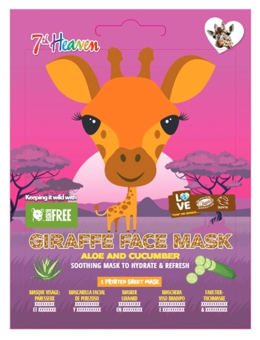 Giraffe Face Mask Aloe and Cucumber