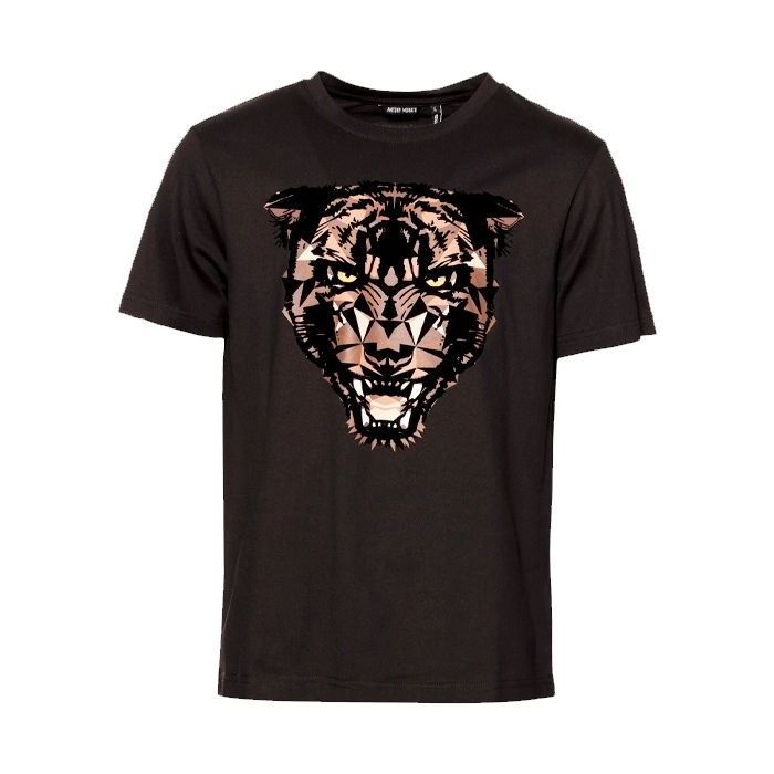 Camiseta Negra Estampado Tigre
