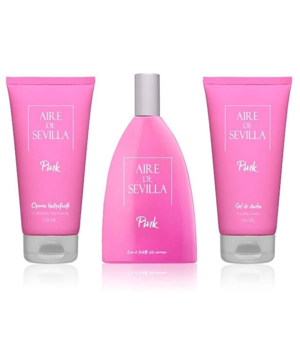 Set Aire de Sevilla Pink 150ml + Gel de Ducha 150ml + Body Milk 150ml