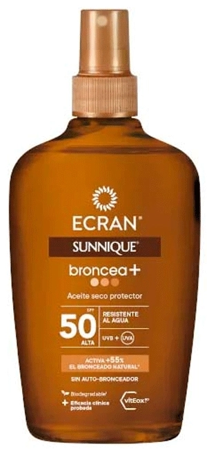 Sunnique Aceite Seco Protector Broncea+ SPF50