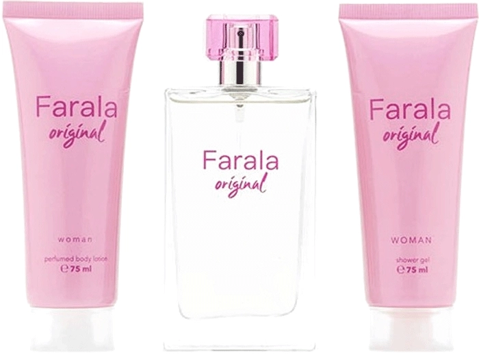 Set Farala 75m + Shower Gel 75ml + Body Lotion 75ml Set Farala 75m + Shower Gel 75ml + Body Lotion 75ml