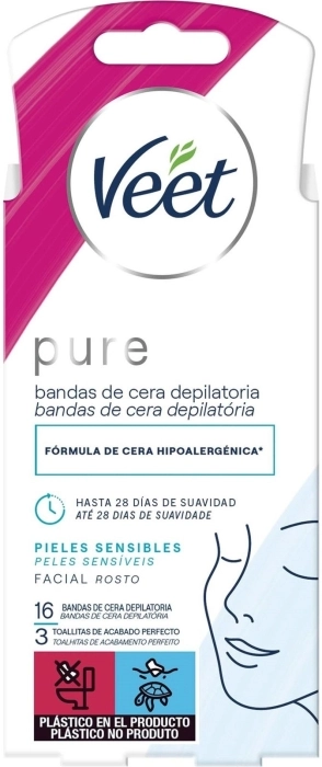 Pure Bandas de Cera Depilatoria Faciales