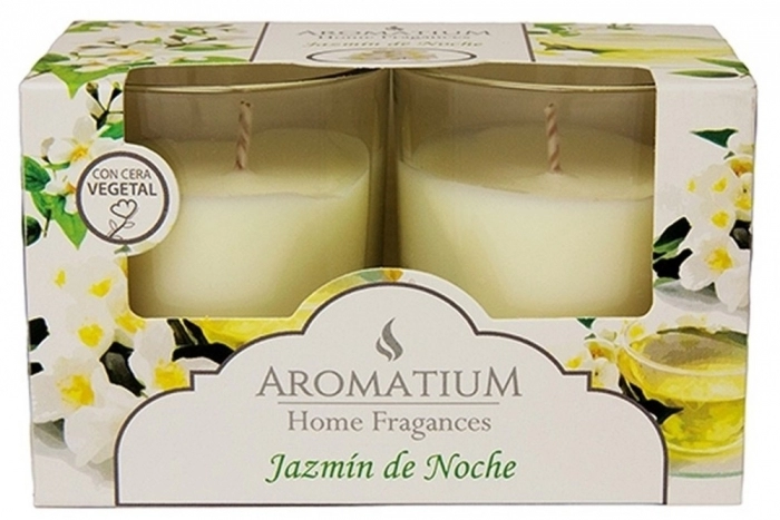 Vela en Vaso de Cristal Jazmín de Noche Vela en Vaso de Cristal Jazmín de Noche