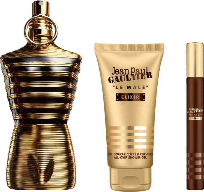 Set Le Male Elixir Parfum 125ml + All-Over Gel de Baño 75ml + 10ml Set Le Male Elixir Parfum 125ml + All-Over Gel de Baño 75ml + 10ml