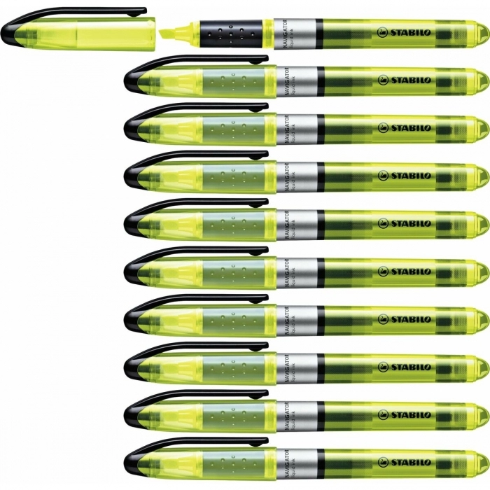 Marcador Fluorescente Stabilo Navigator Amarillo (10)