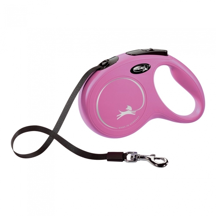 Correa para Perro Flexi NEW CLASSIC 5m Rosa Talla S