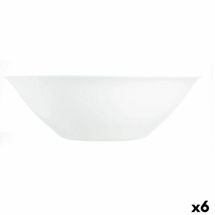 Ensaladera Luminarc Carine Blanco Vidrio (Ø 27 cm) (6 Unidades)