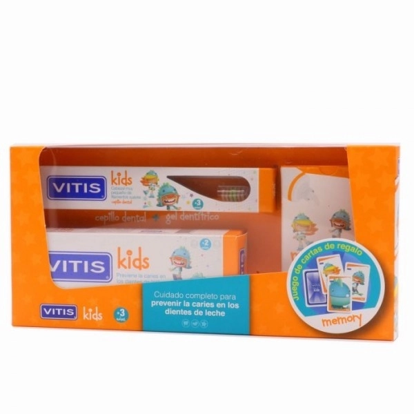 Vitis kids gel dentifrico + cepillo + gadget 1 envase 50 ml