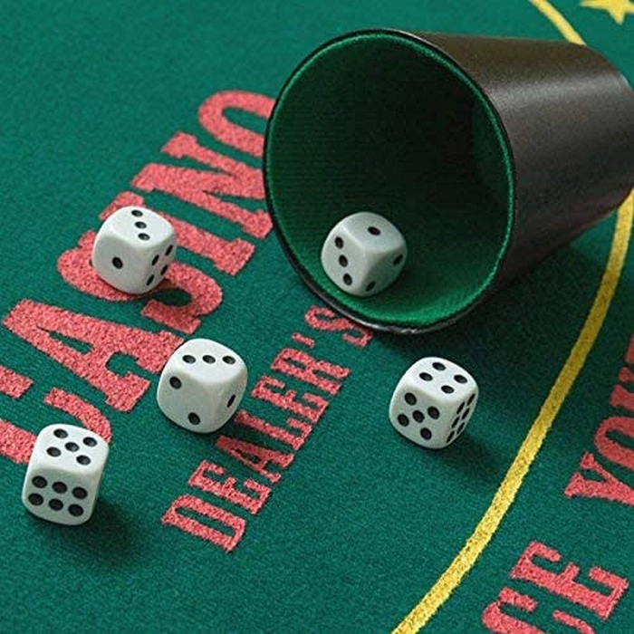 Cubilete con Dados de Póker Dimatel 7 Piezas Cubilete con Dados de Póker Dimatel 7 Piezas