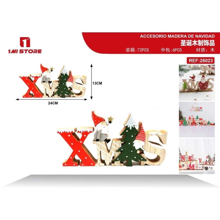 Accesorio madera de navidad