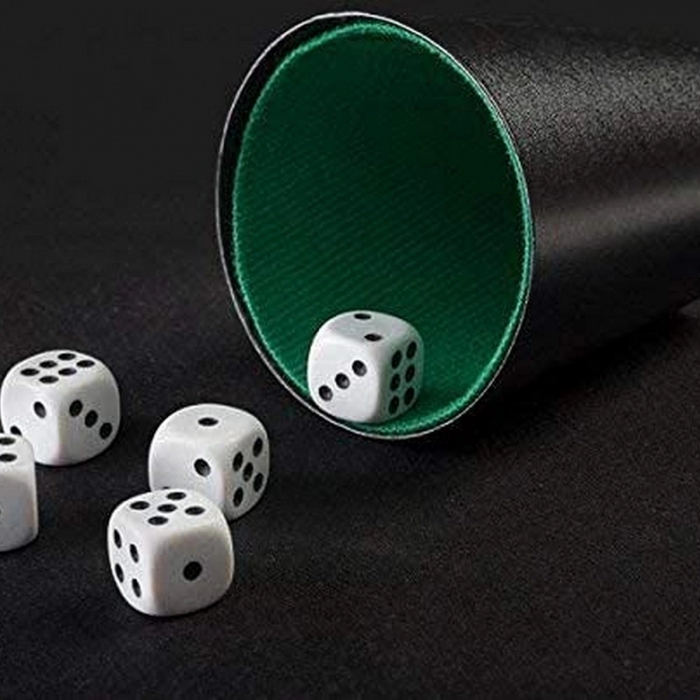 Cubilete con Dados de Póker Dimatel 7 Piezas Cubilete con Dados de Póker Dimatel 7 Piezas