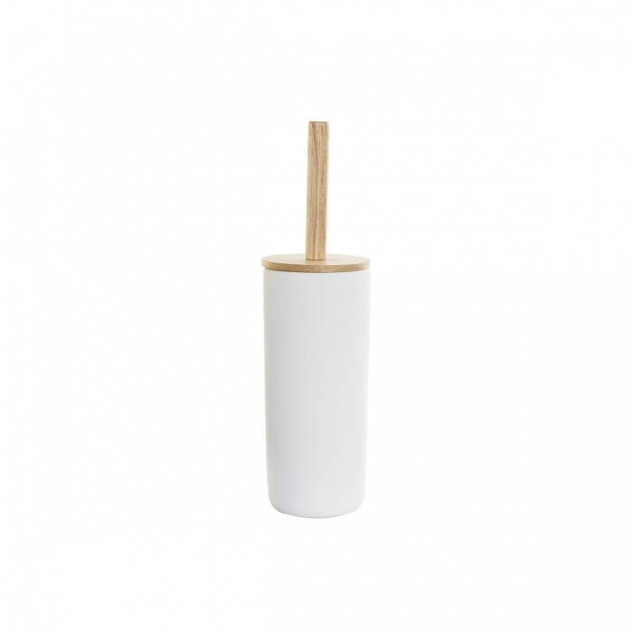 Escobilla para el Baño DKD Home Decor Natural Blanco Gres (10 x 10 x 38 cm)