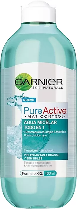 Pure Active Mat Control Agua Micelar P.Mixta a Grasa