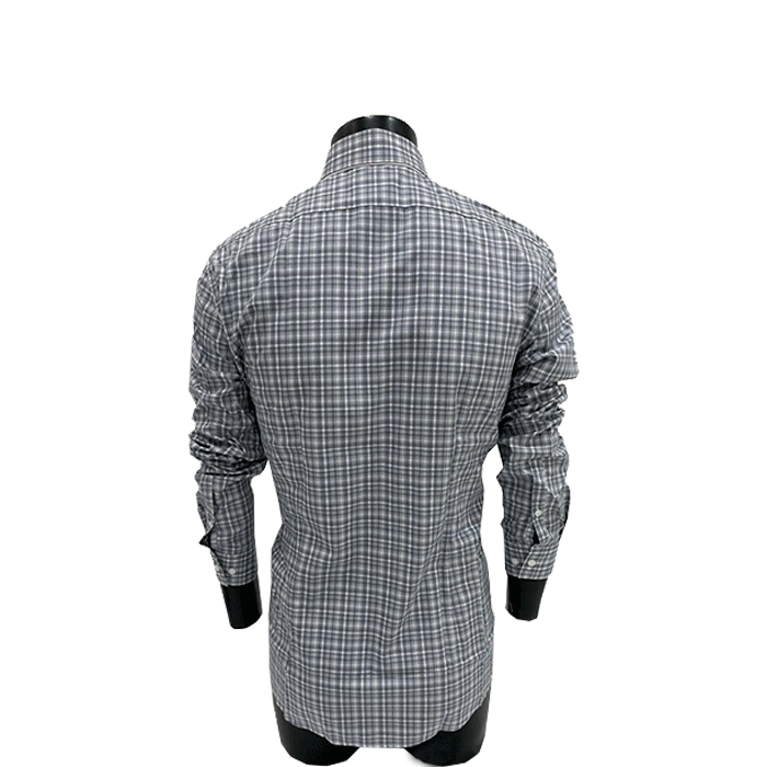 Camisa a Cuadros Azules Slim Fit Camisa a Cuadros Azules Slim Fit