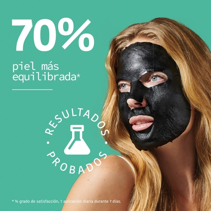 Mascarilla Facial Detox e Hidratante Carbón+Ácido Hialurónico