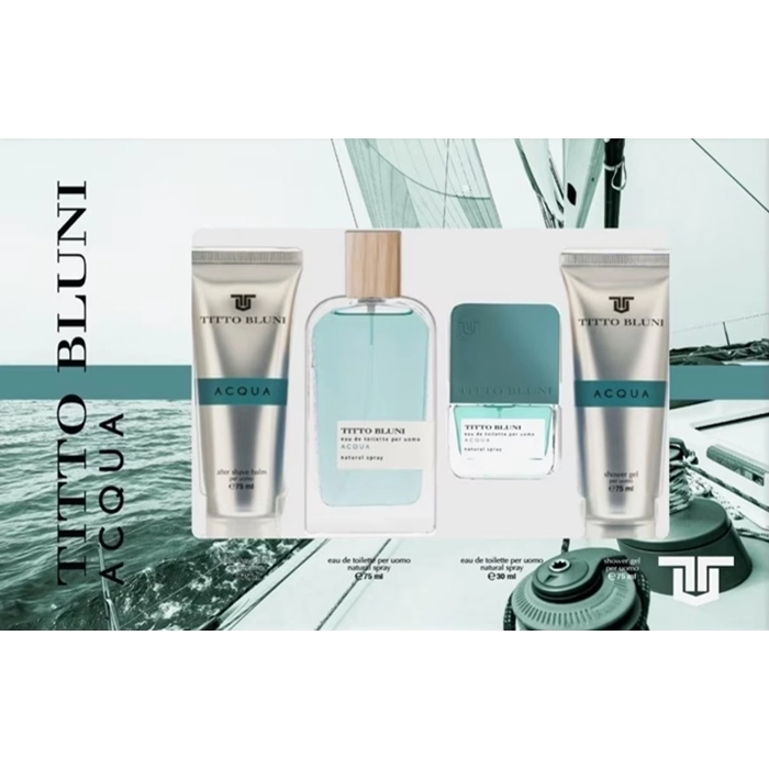 Set Acqua 75ml + 30ml + Afther Shave 75ml  + Shower Gel 75ml