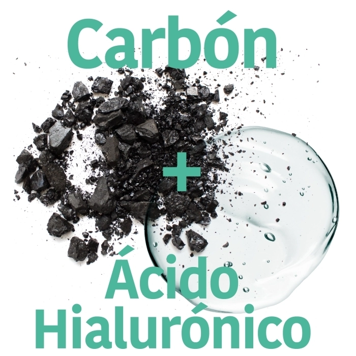 Mascarilla Facial Detox e Hidratante Carbón+Ácido Hialurónico