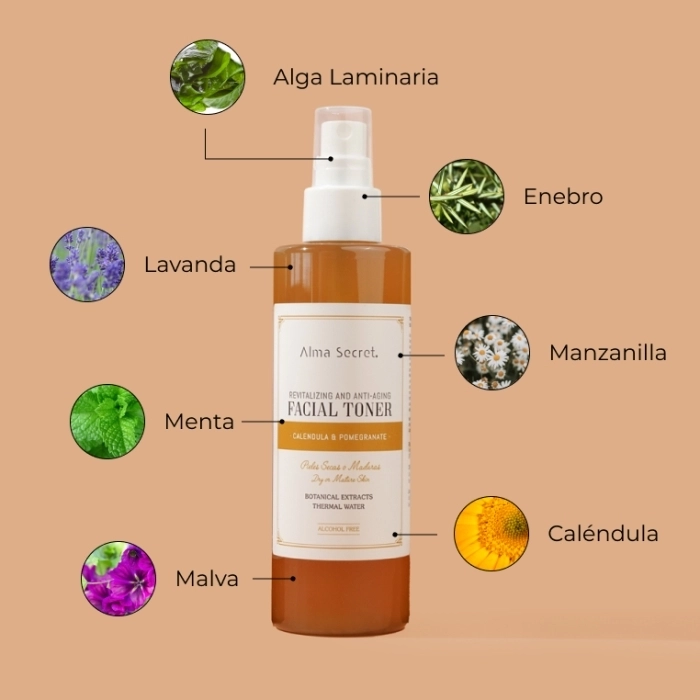 Tónico Revitalizante y Antiedad con Caléndula & Granada Tónico Revitalizante y Antiedad con Caléndula & Granada