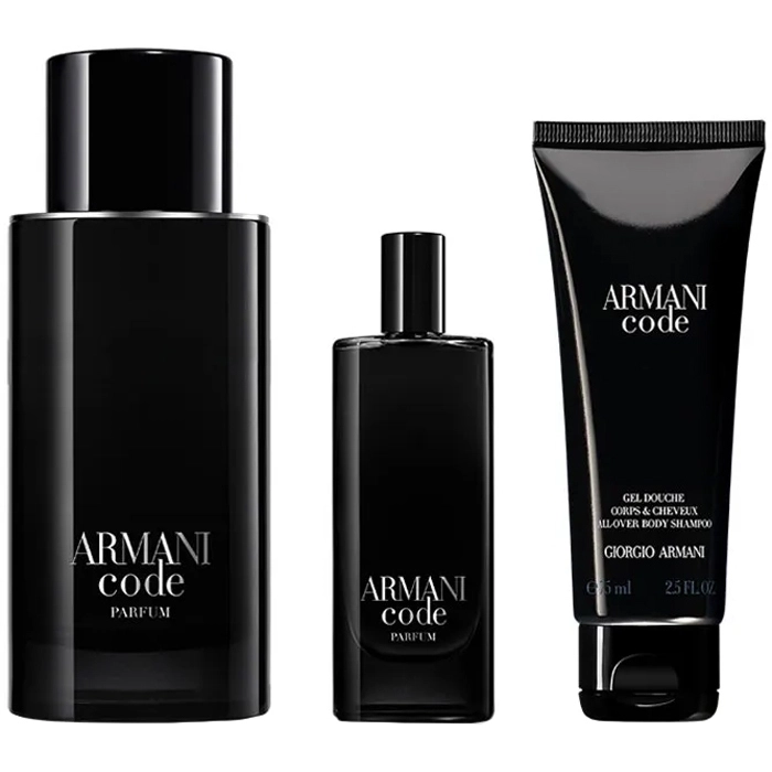 Set Armani Code Parfum 125ml + 15ml + Body Shampoo 75ml Set Armani Code Parfum 125ml + 15ml + Body Shampoo 75ml