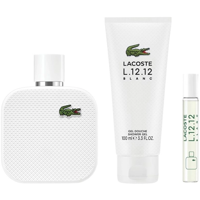 Set Lacoste L.12.12 Blanc 100ml + 7,5ml + Gel Douche Intégral 100ml