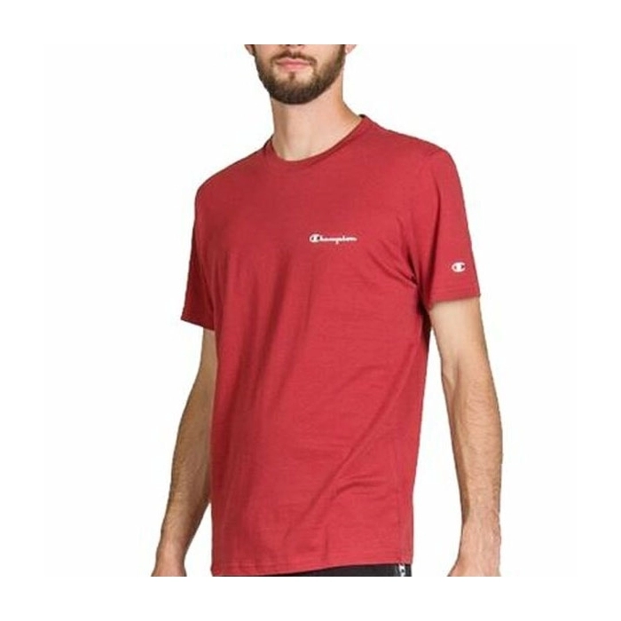 Camiseta de Manga Corta Hombre Champion Crewneck Rojo Camiseta de Manga Corta Hombre Champion Crewneck Rojo