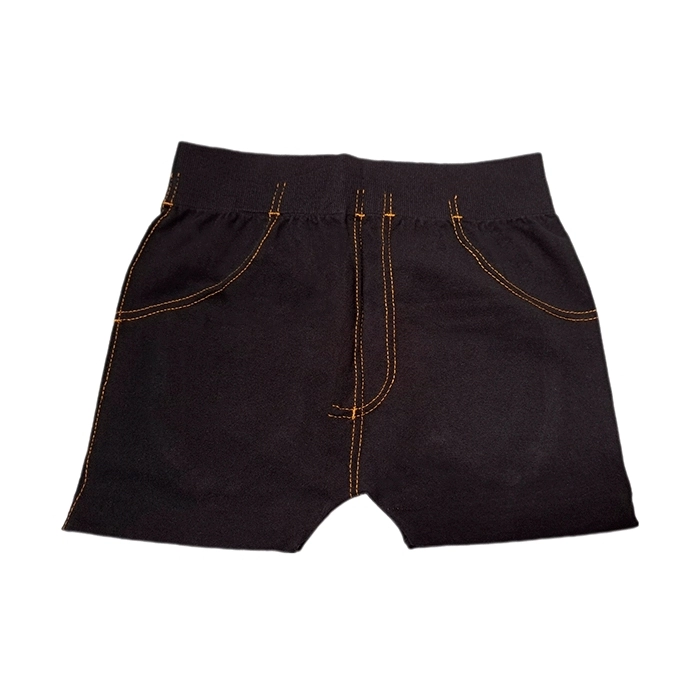 Short Elástico Negro con Costuras Cobre Short Elástico Negro con Costuras Cobre