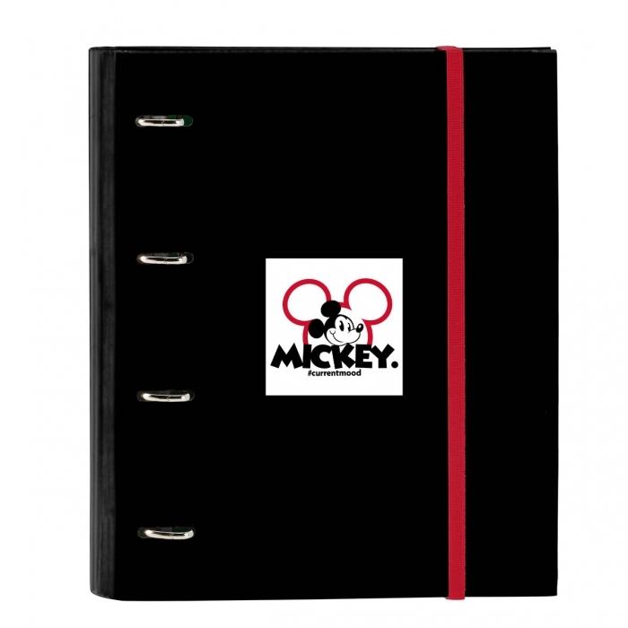 Carpeta de anillas Mickey Mouse Clubhouse Mickey mood Rojo Negro (27 x 32 x 3.5 