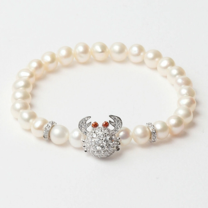 Pulsera Mujer Lancaster JLA-BR-CRAB-1-WH Plateado Blanco Plata de ley 16 mm Pulsera Mujer Lancaster JLA-BR-CRAB-1-WH Plateado Blanco Plata de ley 16 mm
