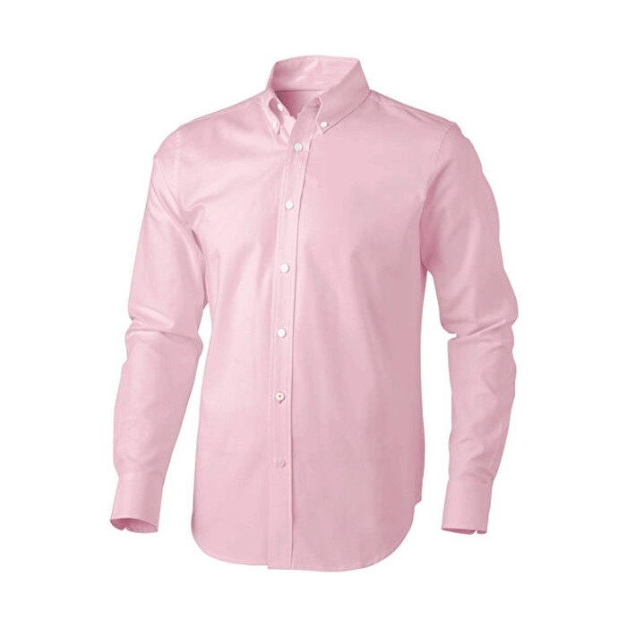 Camisa Rosa Lisa con Botón de Nácar