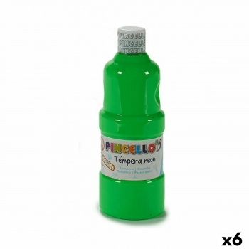 Témperas Neon Verde 400 ml (6 Unidades)
