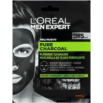 Men Expert Pure Charcoal Mascarilla Tejido Purificante