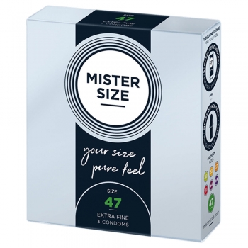 Preservativos Mister Size Extrafinos (47 mm) 3uds