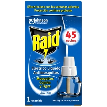 Antimosquitos Eléctrico Líquido 45 Noches Sin Olor 1 Recambio