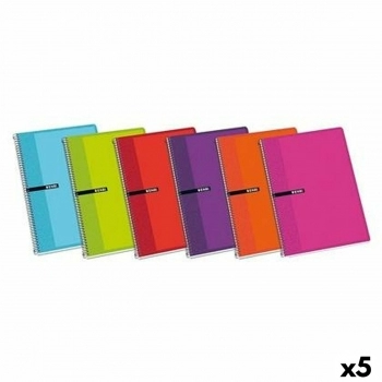 Cuaderno ENRI Multicolor 80 Hojas Din A4 (5 Unidades)