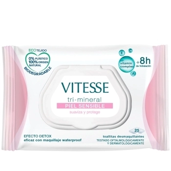 Toallitas Desmaquillantes Tri-Mineral Piel Sensible Toallitas Desmaquillantes Tri-Mineral Piel Sensible