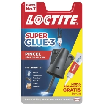 Loctite Super Glue-3 5g Pincel + Limpia pegamento 2g