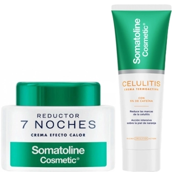 Set Reductor 7 Noches Crema Efecto Calor 400ml + Celulitis Crema Termoactiva 250