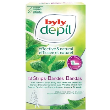 Depil Bandas Depilatorias Corporales Menta y Té Verde