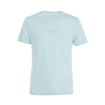 Camiseta Básica Guess Azul Claro Camiseta Básica Guess Azul Claro