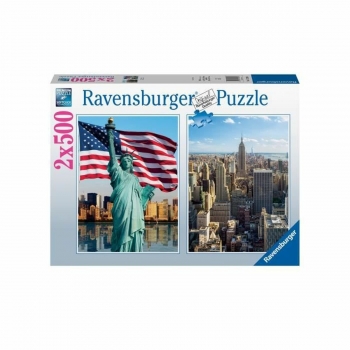 Puzzle Ravensburger Skyscraper & Liberty 2 x 500 Piezas