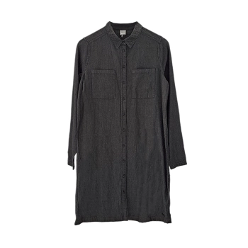 Vestido Camisero Gris Carbón