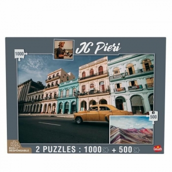 Puzzle Goliath  Havana Cuba  & Rainbow Mountain Peru 500 Piezas 1000 Piezas