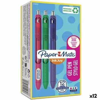 Bolígrafo de gel Paper Mate Inkjoy TK12 0,7 mm 12 Unidades