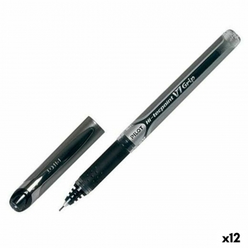 Bolígrafo Roller Pilot V7 Grip Negro Bola 0,5 mm (12 Unidades)